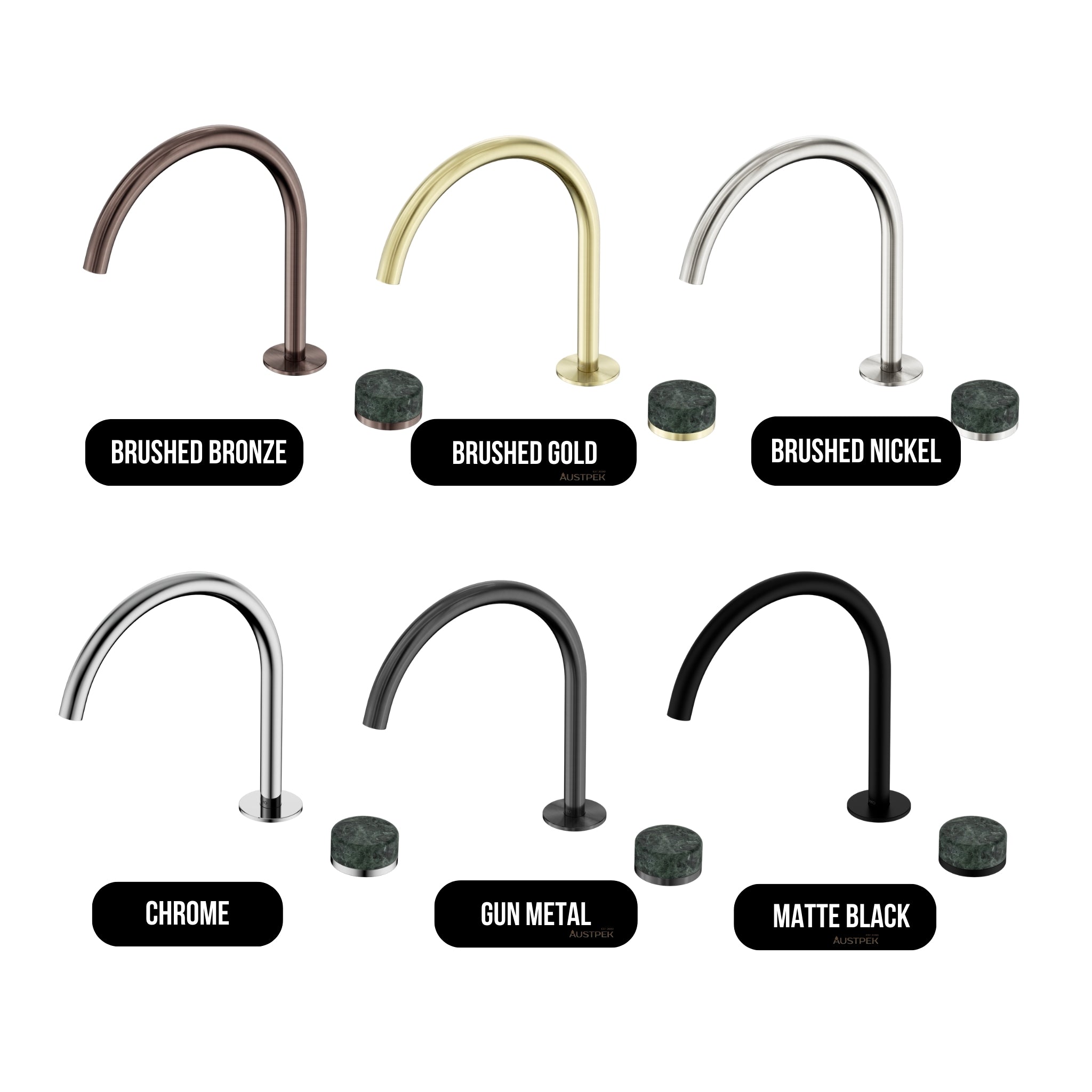 NERO SERENITY PROGRESSIVE BATH/KITCHEN MIXER ARC SPOUT WITH VERDE ALPI HANDLE 260MM CHROME