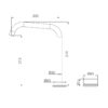 NERO SERENITY PROGRESSIVE BATH/KITCHEN MIXER EDGE SPOUT WITH VERDE ALPI HANDLE 270MM BRUSHED GOLD