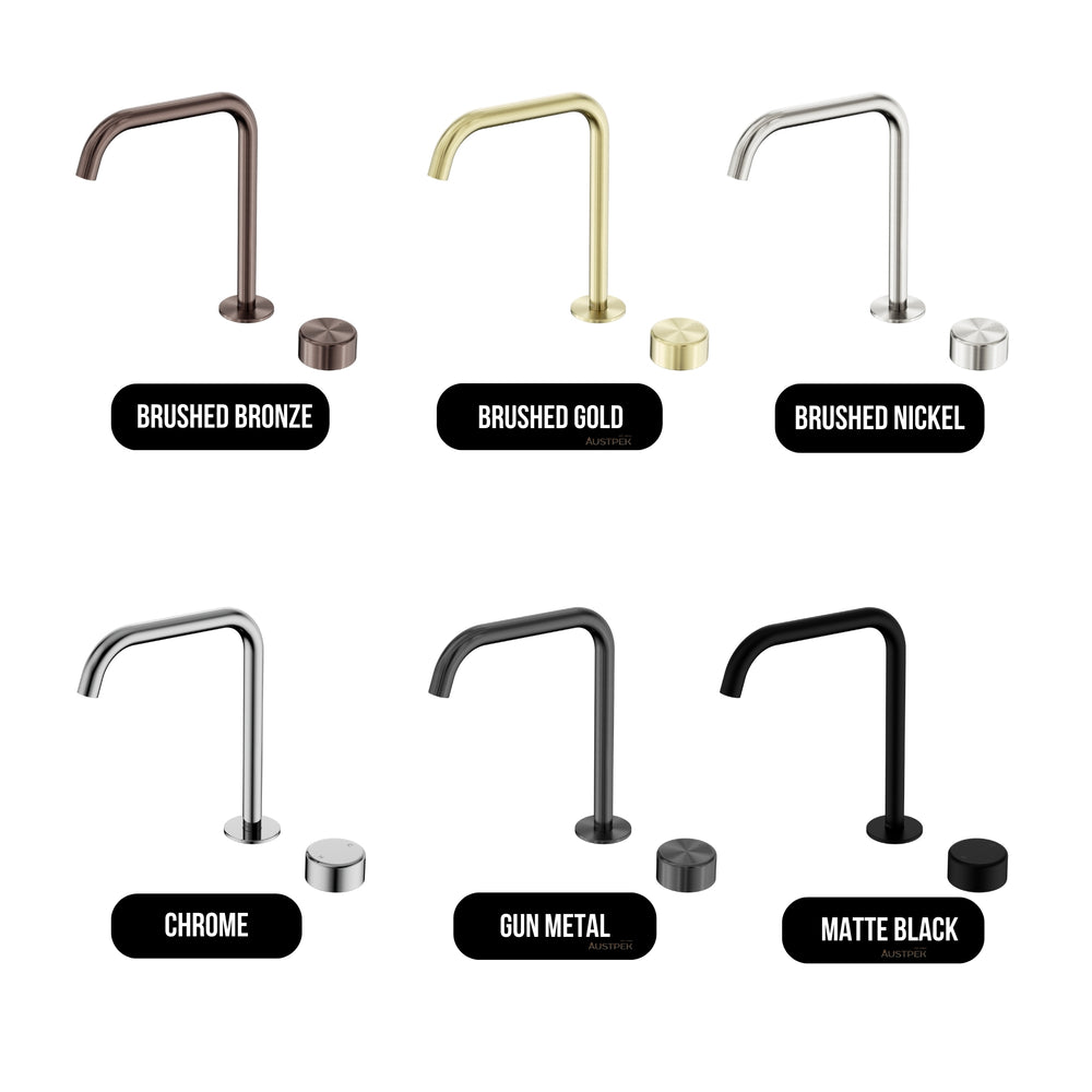 NERO SERENITY PROGRESSIVE BATH/KITCHEN MIXER EDGE SPOUT WITH METAL HANDLE 270MM CHROME