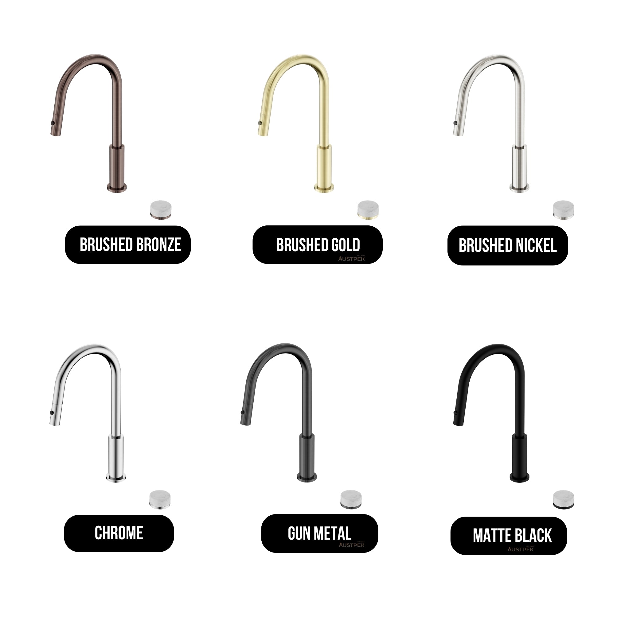 NERO SERENITY PROGRESSIVE PULL OUT KITCHEN SET WITH CARRARA HANDLE 433MM CHROME