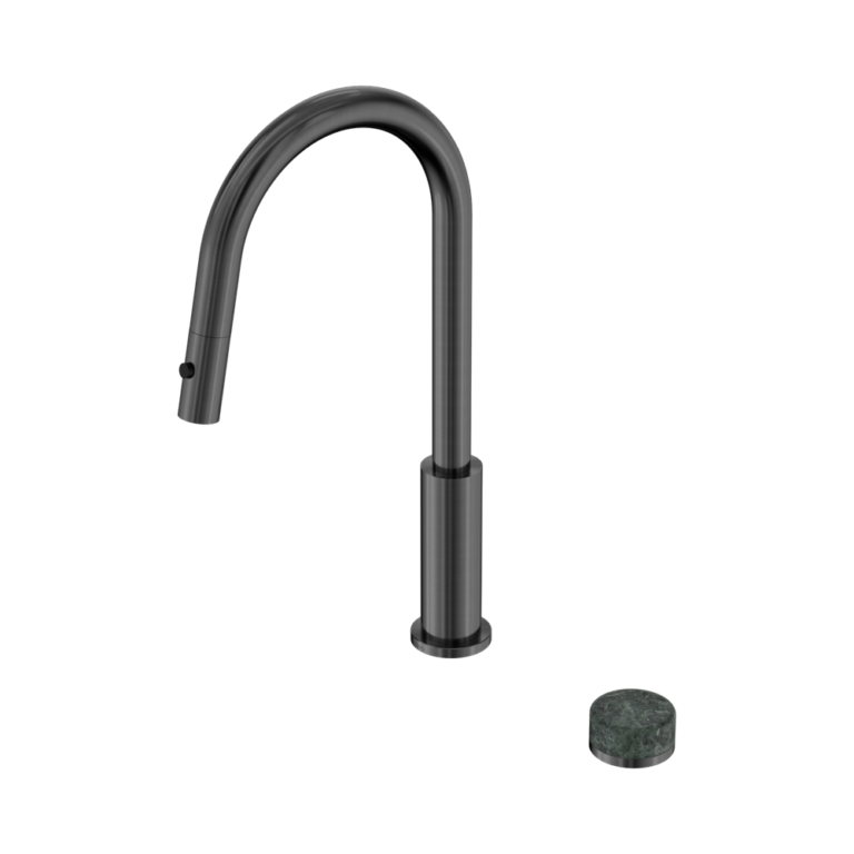 NERO SERENITY PROGRESSIVE PULL OUT KITCHEN SET WITH VERDE ALPI HANDLE 433MM GUN METAL