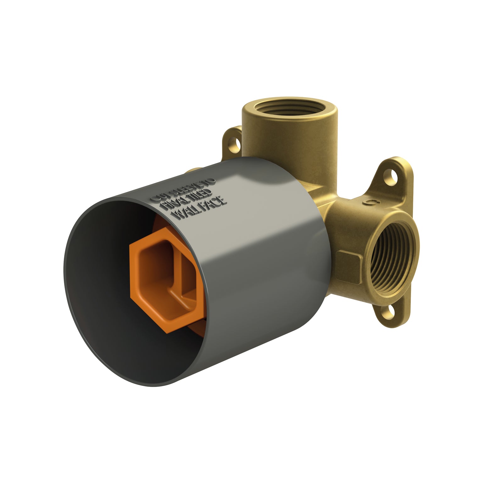 PHOENIX VIVID SLIMLINE SWITCHMIX SHOWER / WALL MIXER BACKPLATE FIT-OFF AND ROUGH-IN KIT BRUSHED GOLD