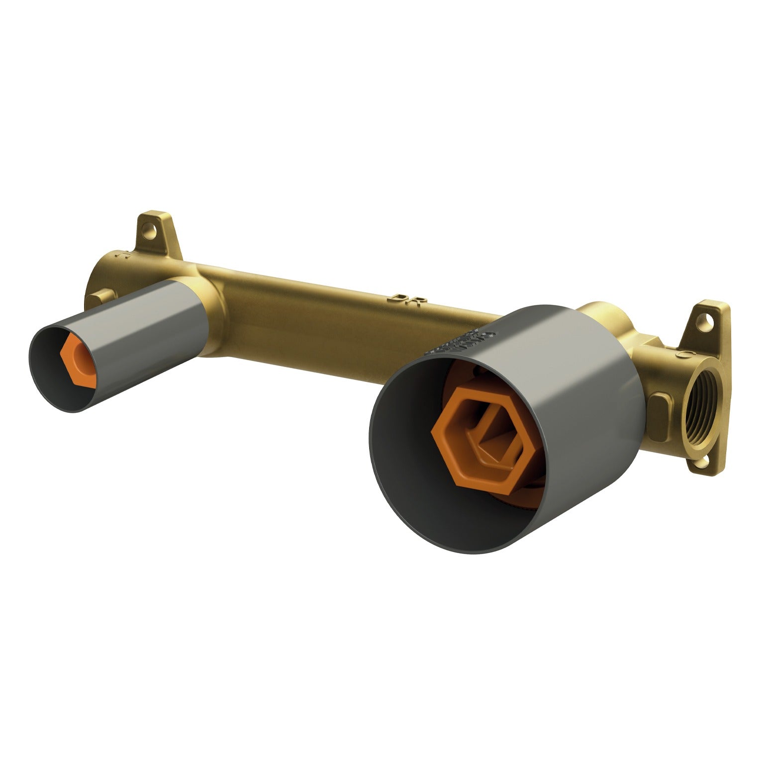 PHOENIX TEEL SWITCHMIX LEAD FREE WALL BASIN / BATH MIXER SET FIT-OFF AND ROUGH-IN KIT 185MM CHROME