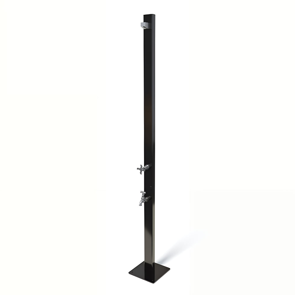 RAINWARE AUSSIE PREMIUM FREESTANDING OUTDOOR COLD SHOWER AND FOOTWASH BLACK