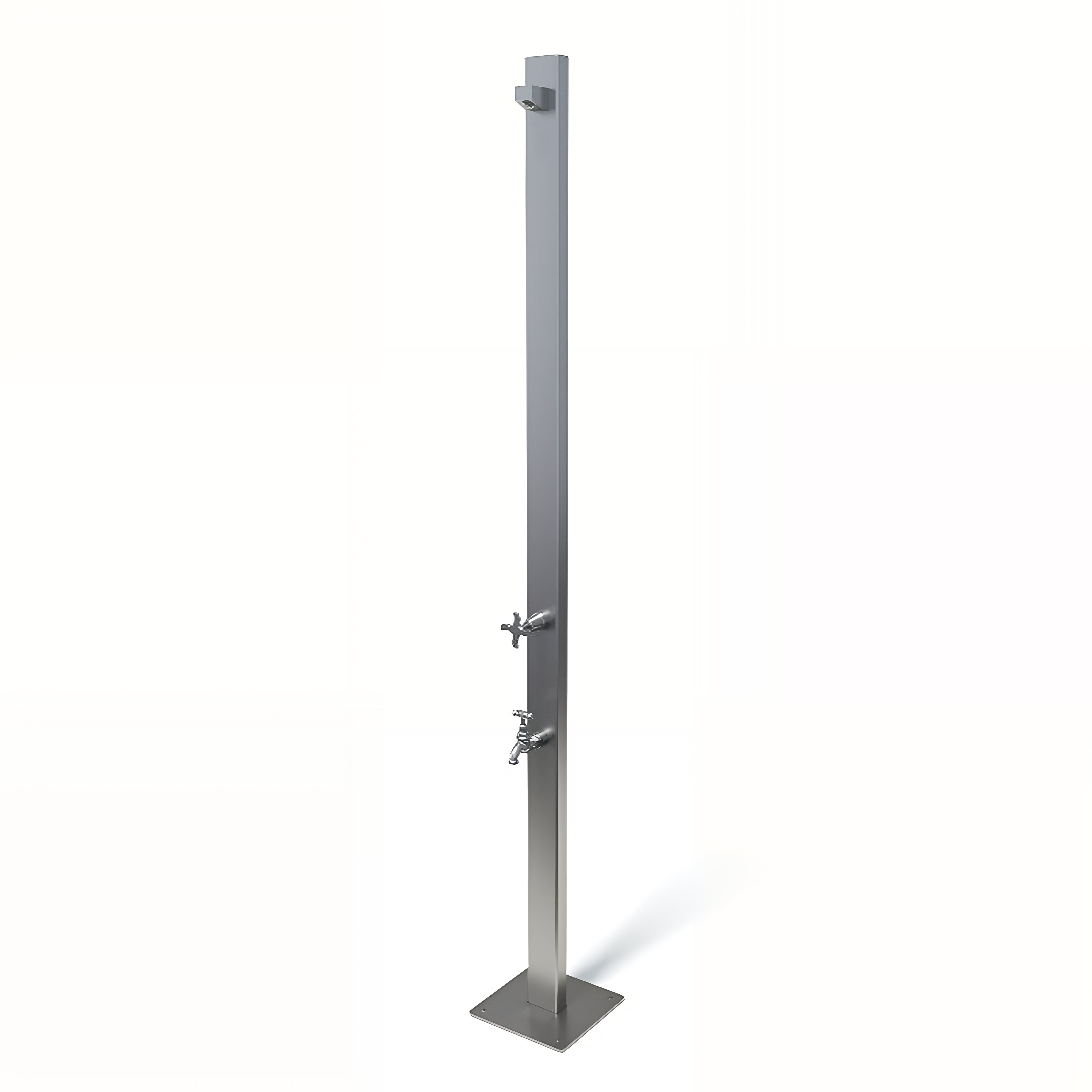 RAINWARE AUSSIE PREMIUM FREESTANDING OUTDOOR COLD SHOWER AND FOOTWASH SILVER