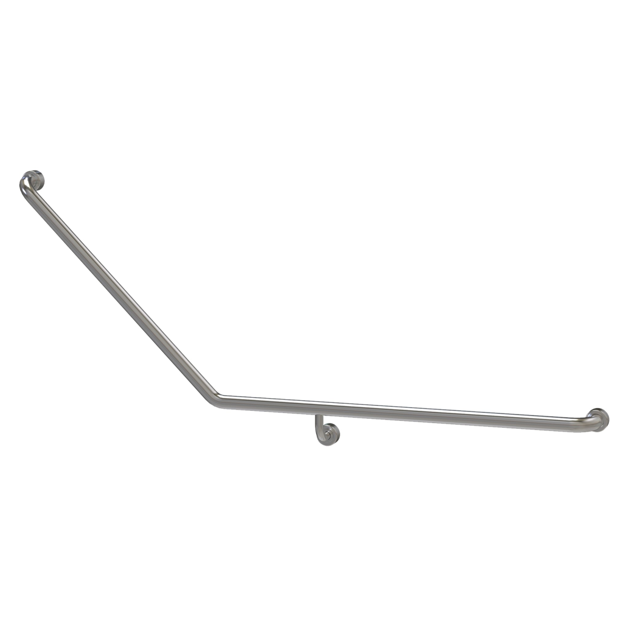 OLIVERI HOLDFAST 135 DEGREE GRAB RAIL 870MM STAINLESS STEEL (AVAILABLE IN LEFT AND RIGHT HAND RAIL)