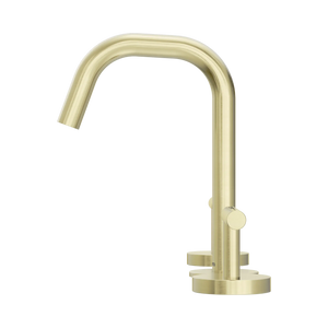 NERO MECCA LEVER BASIN SET EDGE SPOUT BRUSHED GOLD