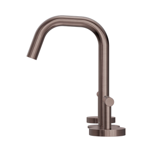 NERO MECCA LEVER BASIN SET EDGE SPOUT BRUSHED BRONZE