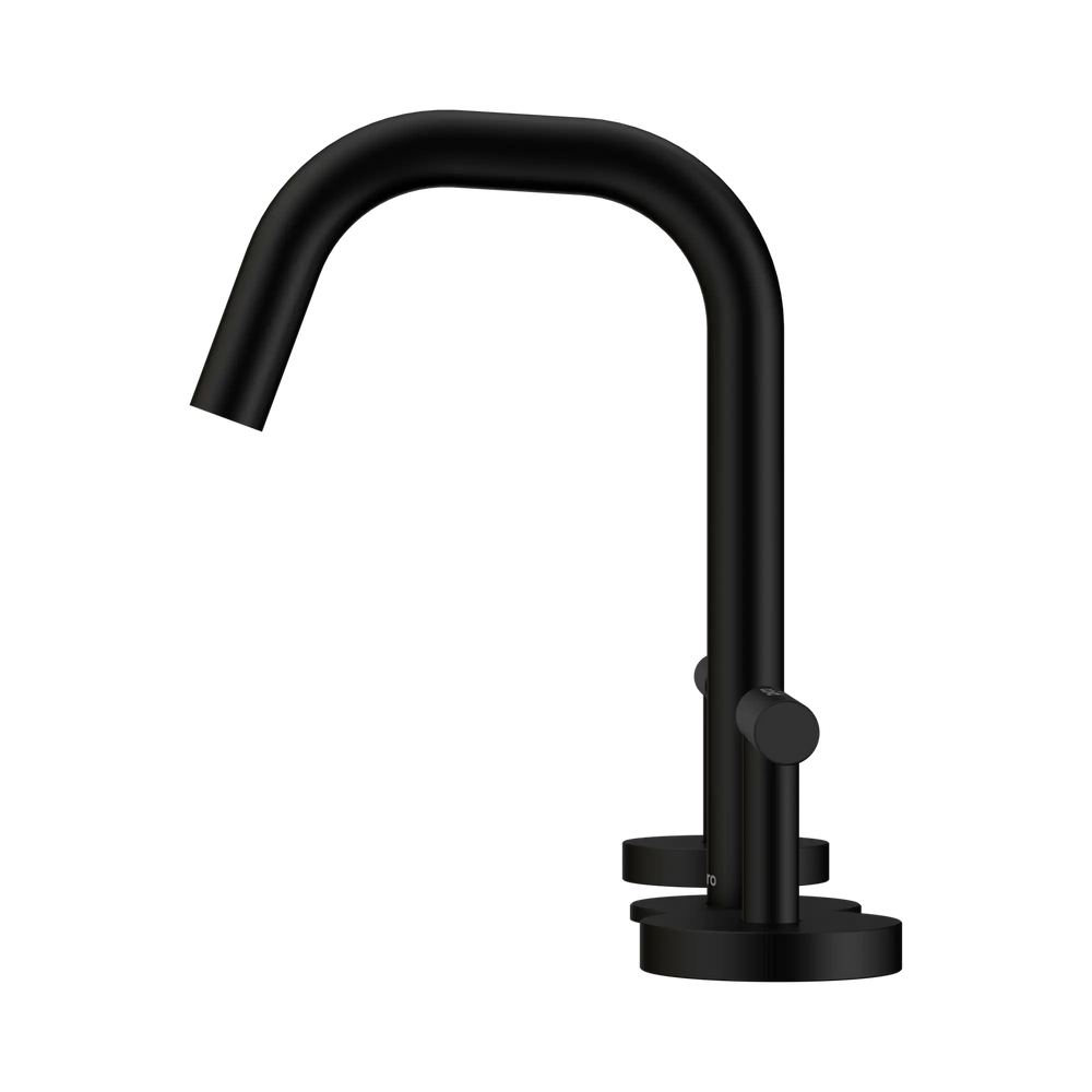 NERO MECCA LEVER BASIN SET EDGE SPOUT MATTE BLACK