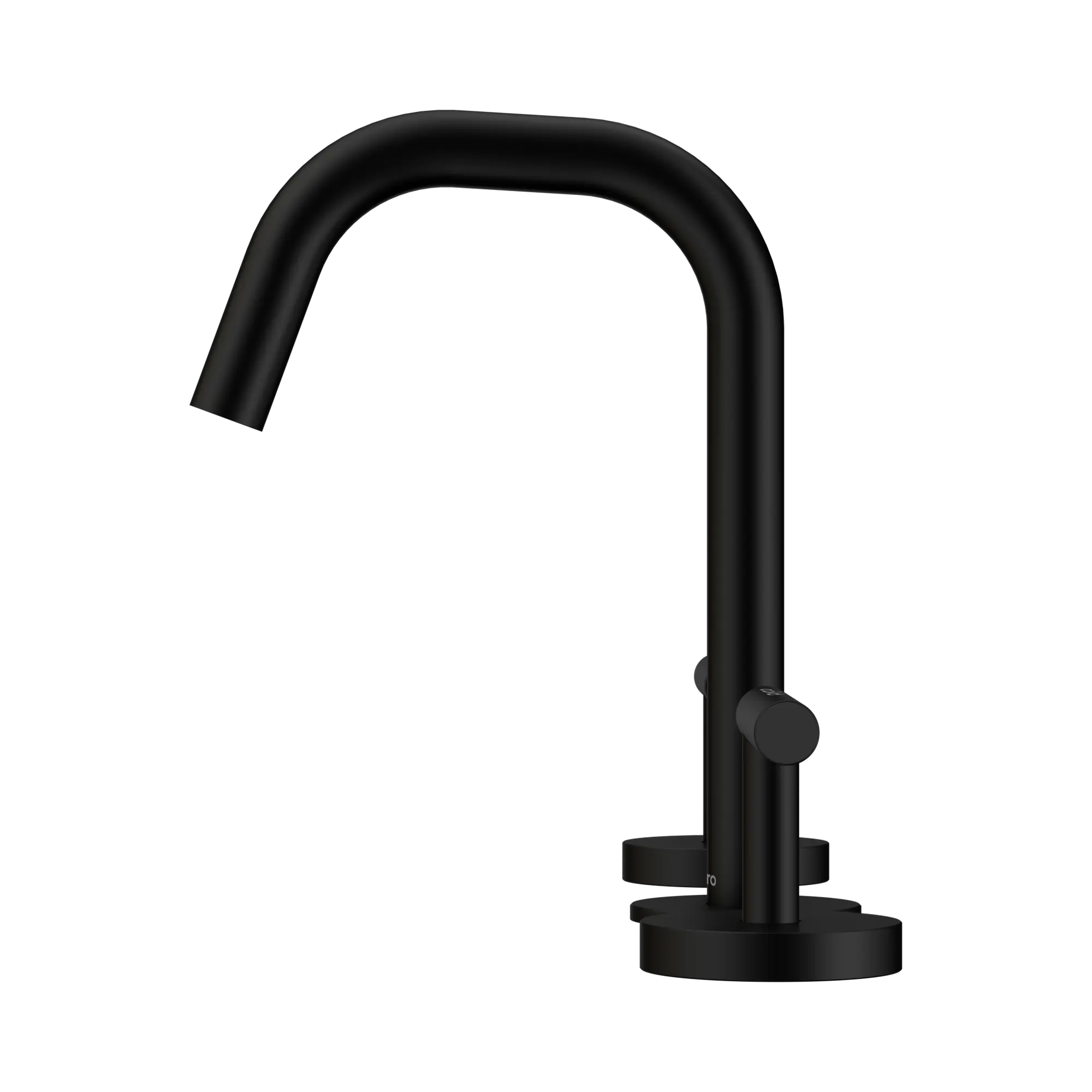 NERO MECCA LEVER BASIN SET EDGE SPOUT MATTE BLACK