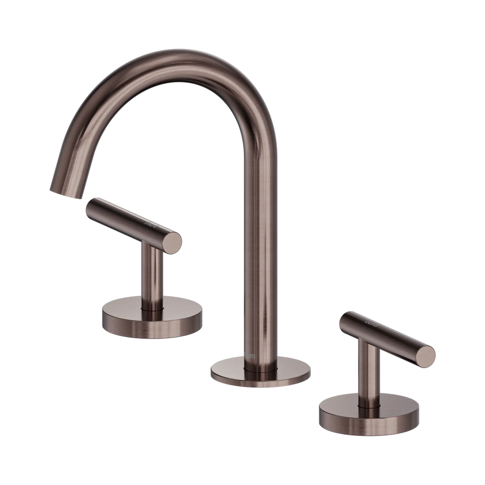 NERO MECCA LEVER BASIN SET ARC SPOUT BRUSHED BRONZE
