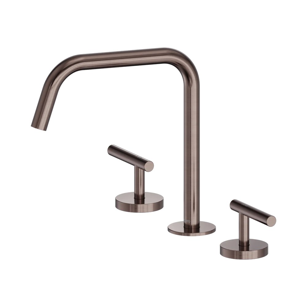 NERO MECCA LEVER BATH/KITCHEN SET EDGE SPOUT II BRUSHED BRONZE