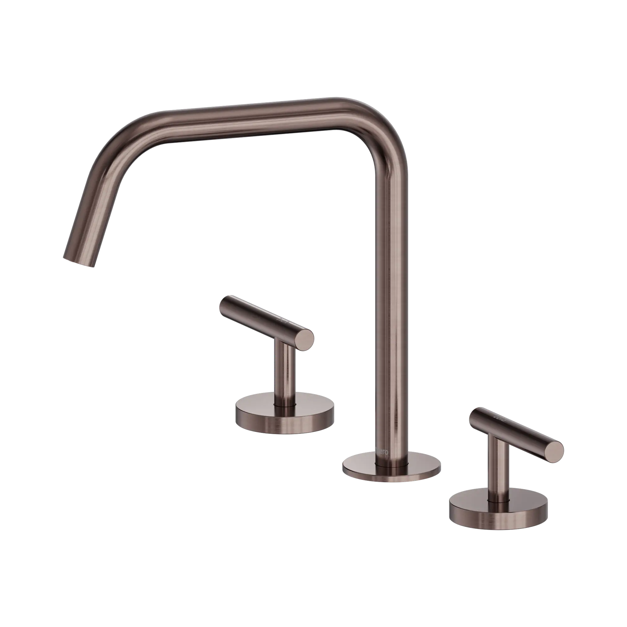 NERO MECCA LEVER BATH/KITCHEN SET EDGE SPOUT II BRUSHED BRONZE