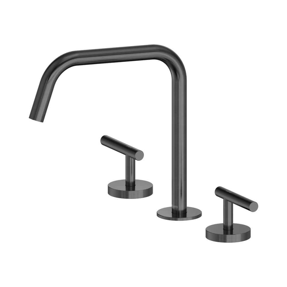 NERO MECCA LEVER BATH/KITCHEN SET EDGE SPOUT II GUN METAL