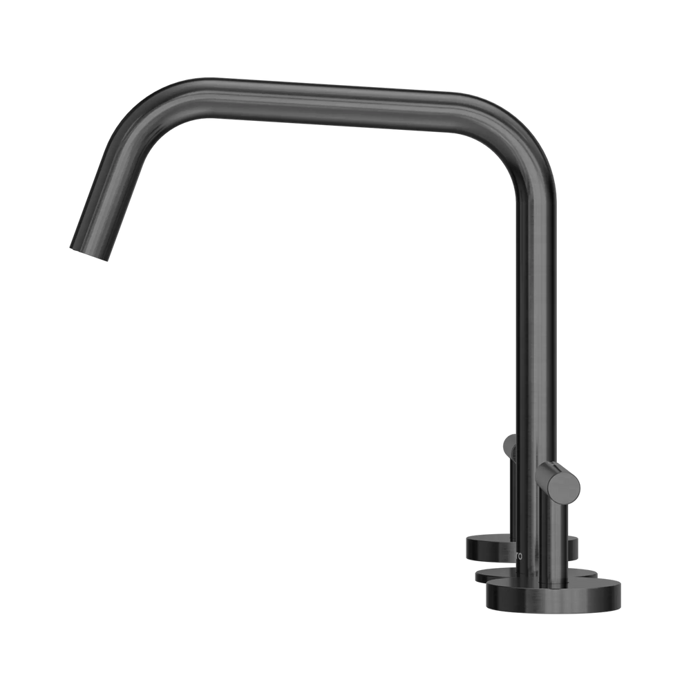 NERO MECCA LEVER BATH/KITCHEN SET EDGE SPOUT II GUN METAL