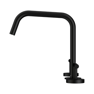 NERO MECCA LEVER BATH/KITCHEN SET EDGE SPOUT II MATTE BLACK