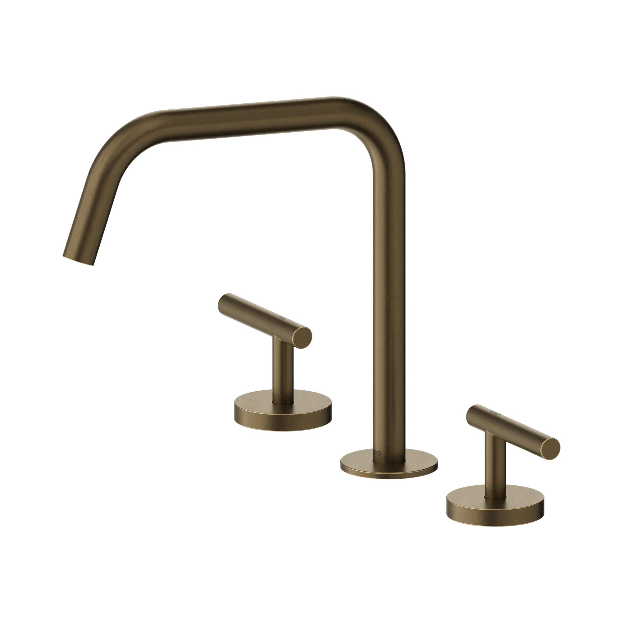 NERO MECCA LEVER BATH/KITCHEN SET EDGE SPOUT II TUMBLED ANTIQUE BRASS