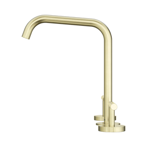NERO MECCA LEVER BATH/KITCHEN SET EDGE SPOUT BRUSHED GOLD