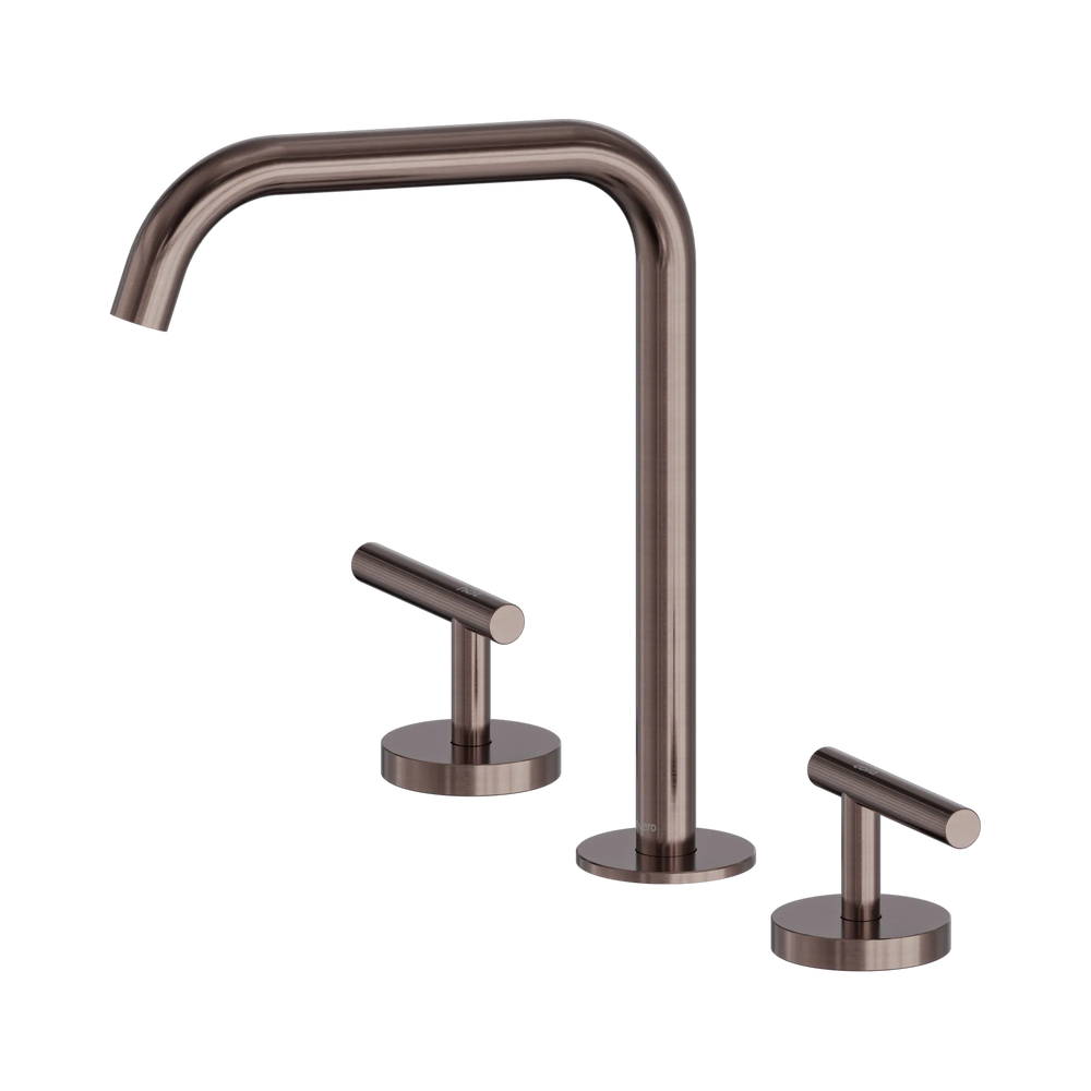NERO MECCA LEVER BATH/KITCHEN SET EDGE SPOUT BRUSHED BRONZE