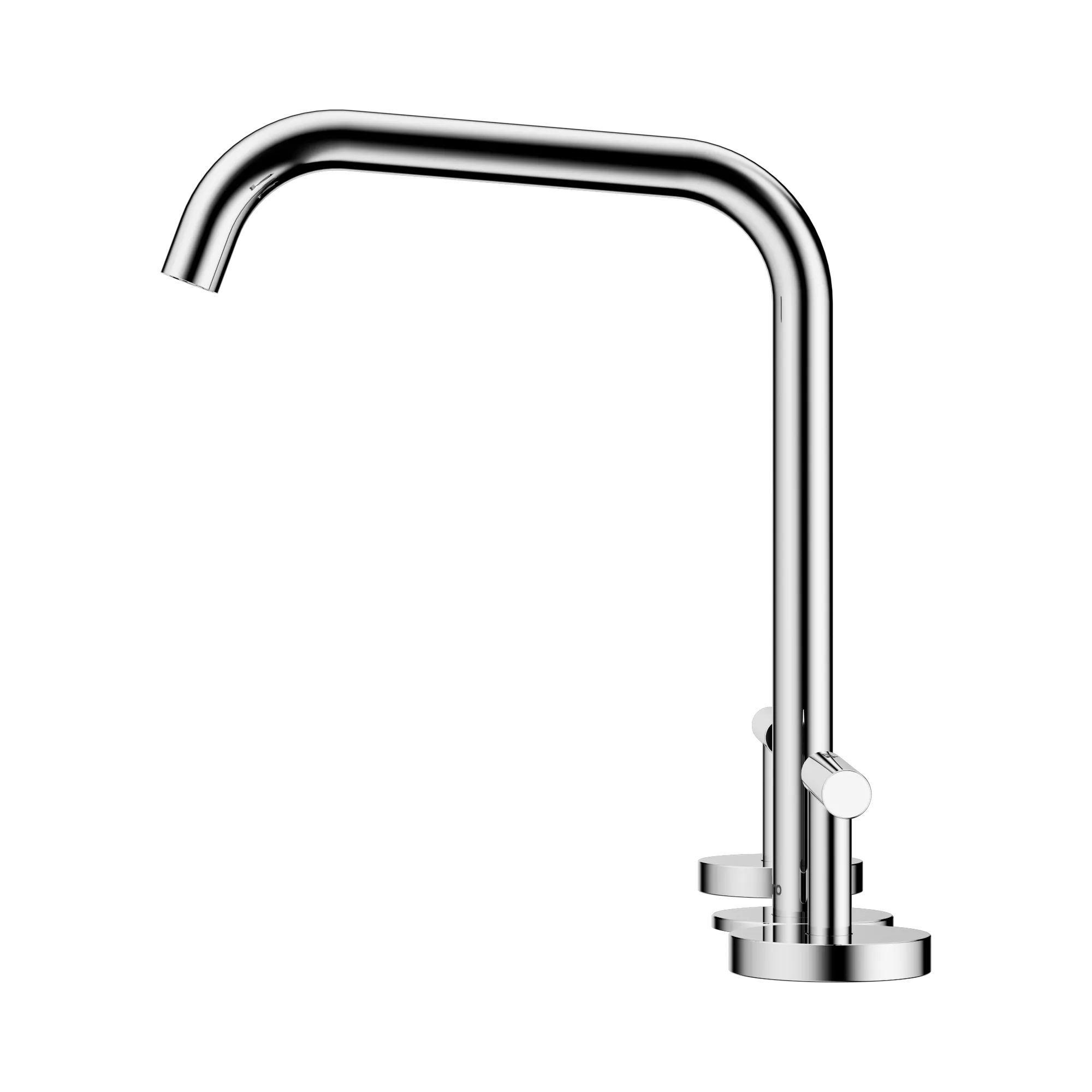 NERO MECCA LEVER BATH/KITCHEN SET EDGE SPOUT CHROME