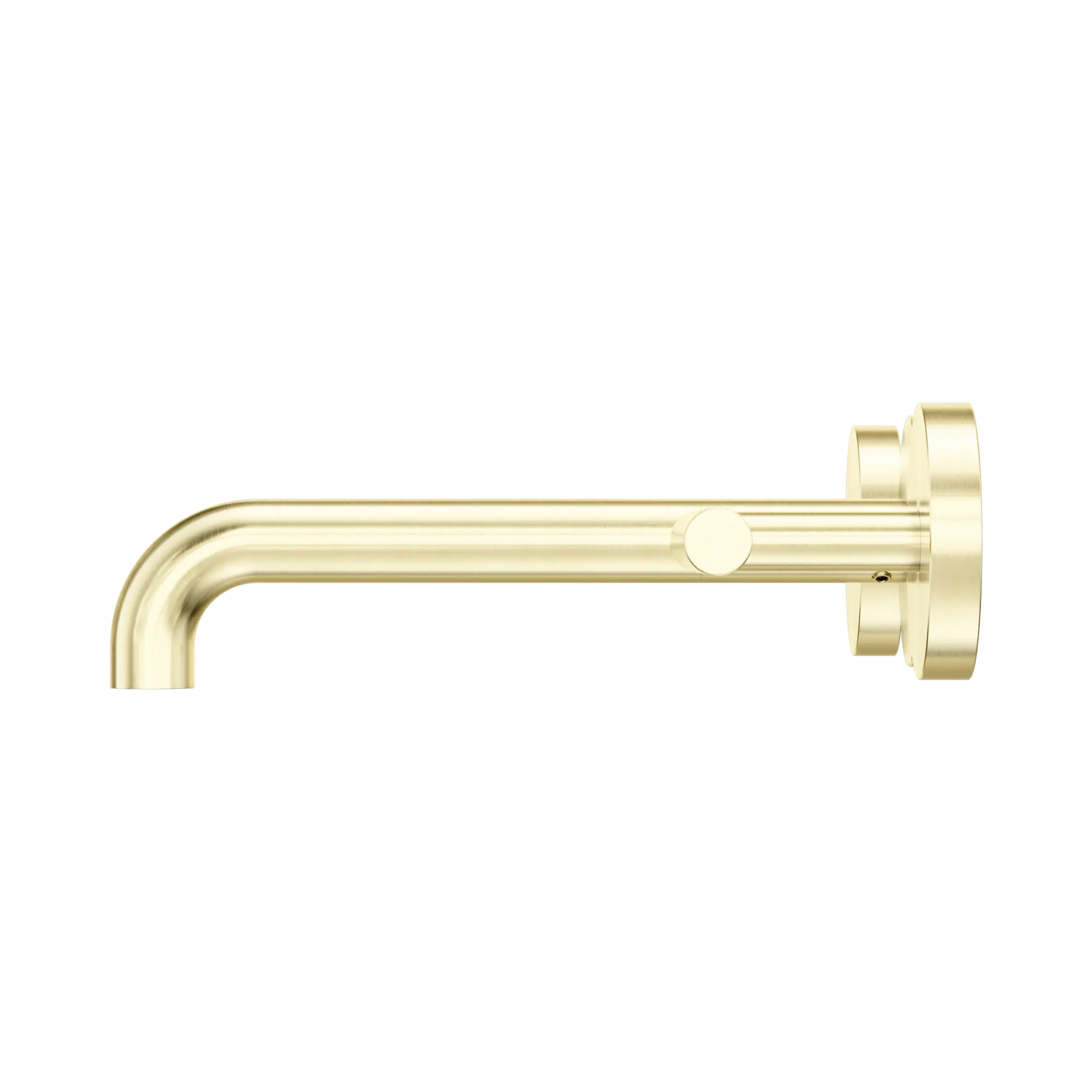 NERO MECCA LEVER WALL BASIN/BATH SET 185MM SPOUT BRUSHED GOLD