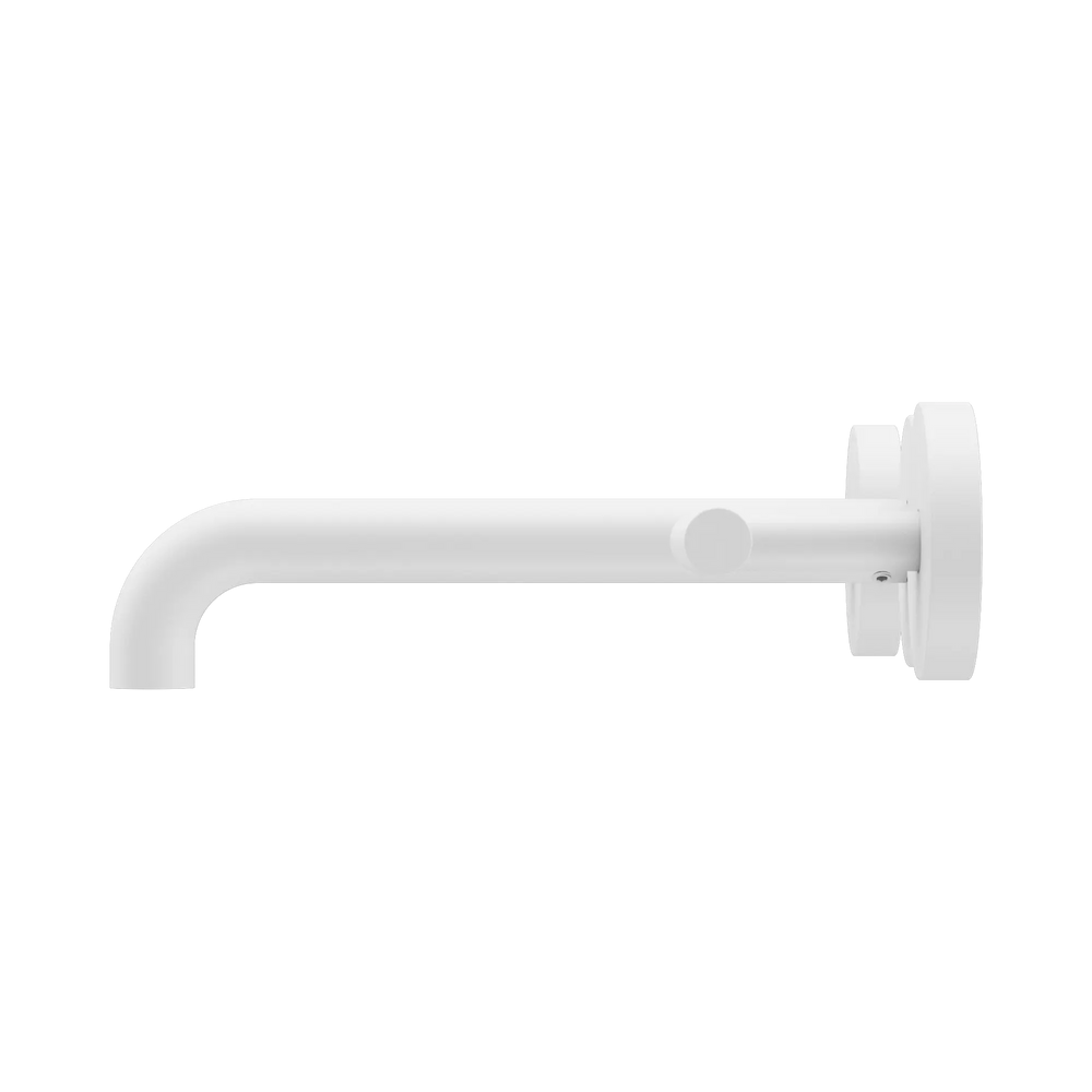 NERO MECCA LEVER WALL BASIN/BATH SET 185MM SPOUT MATTE WHITE