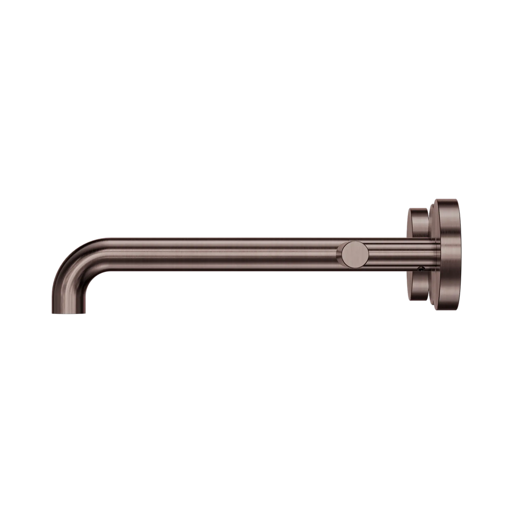 NERO MECCA LEVER WALL BASIN/BATH SET 220MM SPOUT BRUSHED BRONZE