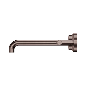 NERO MECCA LEVER WALL BASIN/BATH SET 220MM SPOUT BRUSHED BRONZE