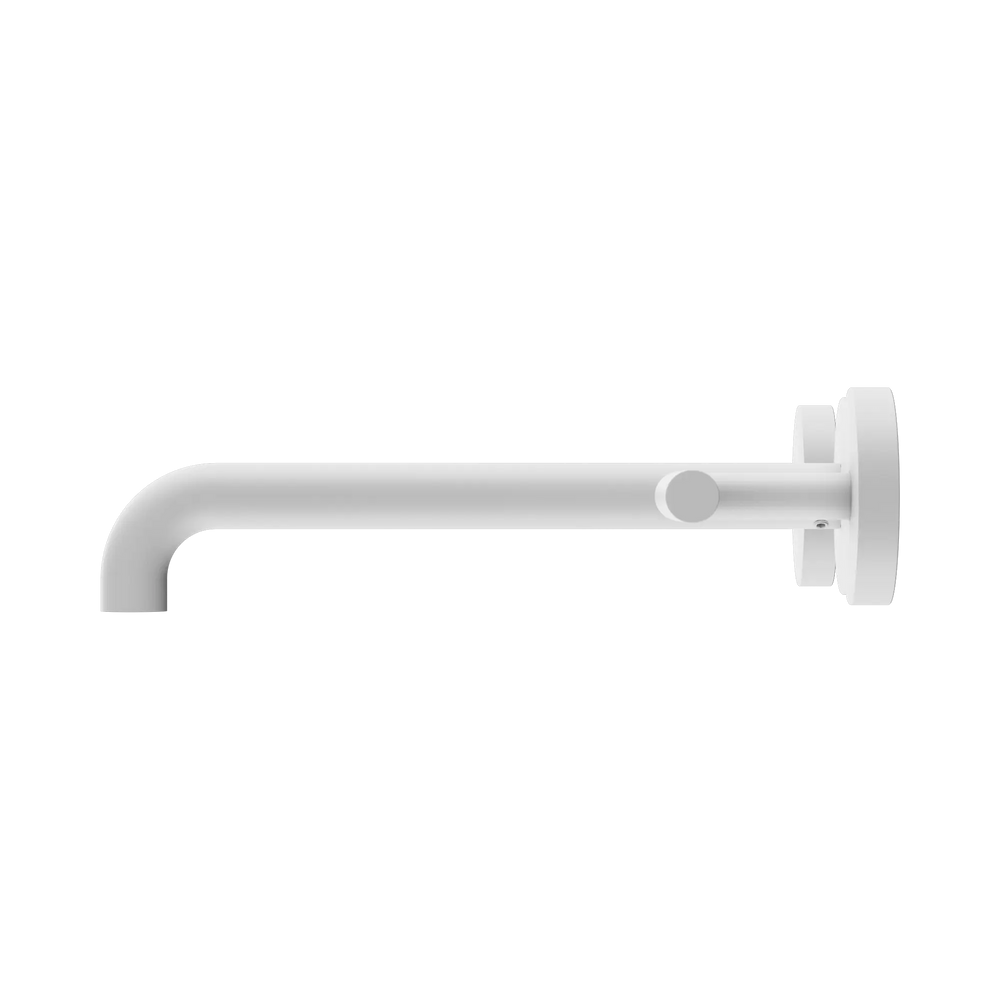 NERO MECCA LEVER WALL BASIN/BATH SET 220MM SPOUT MATTE WHITE