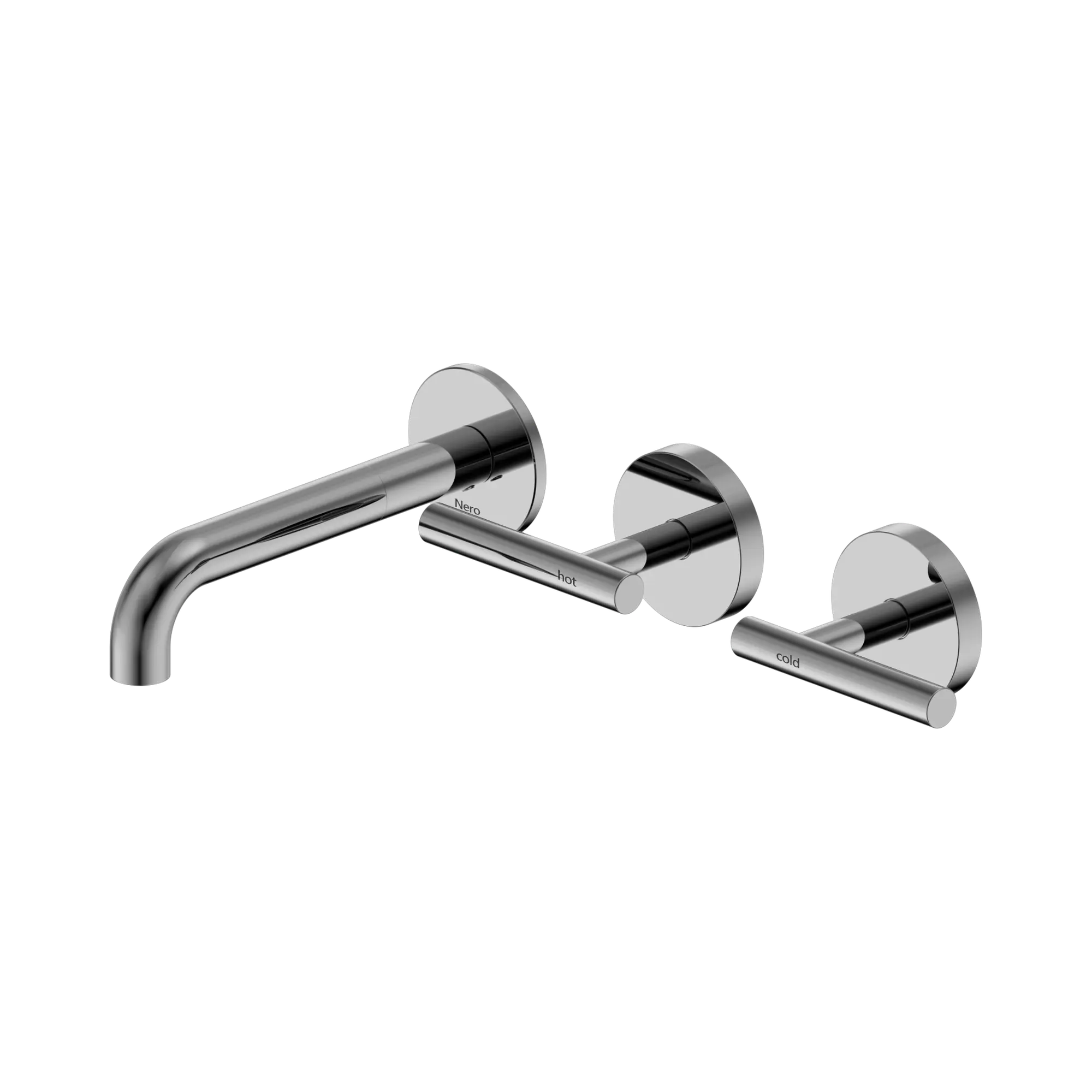 NERO MECCA LEVER WALL BASIN/BATH SET 160MM OFFSET SPOUT CHROME
