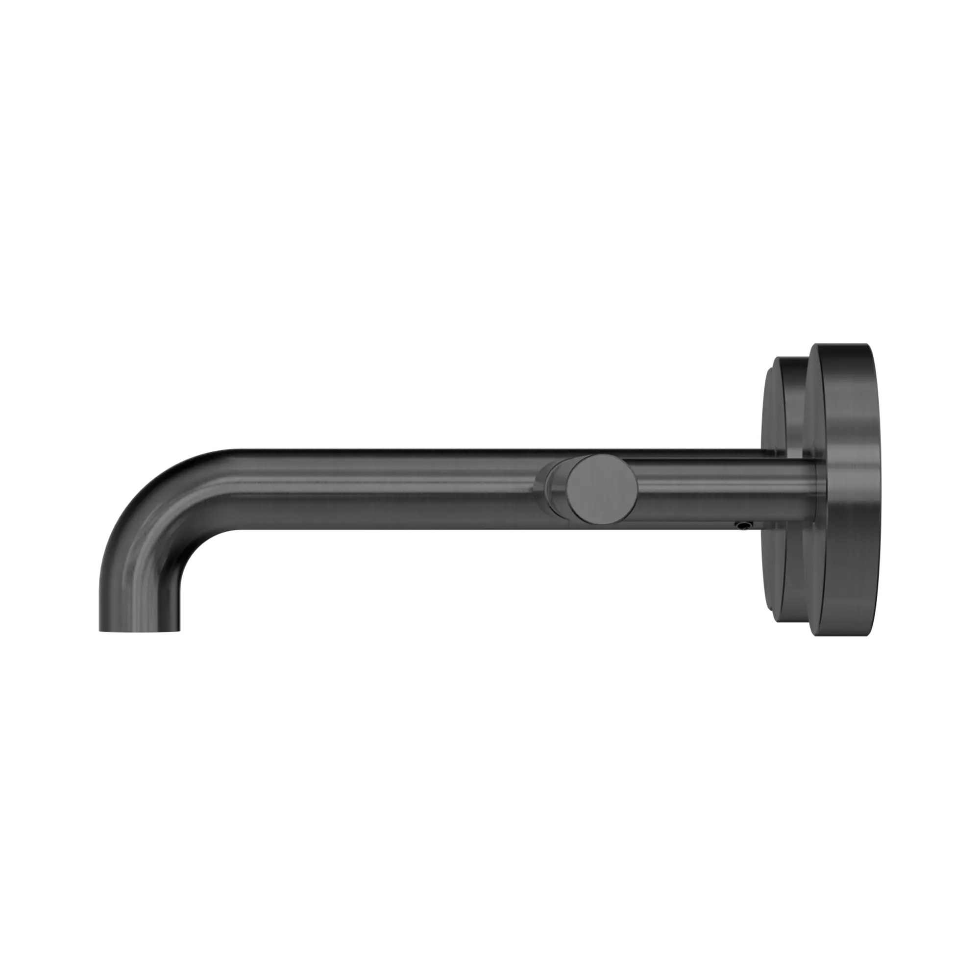 NERO MECCA LEVER WALL BASIN/BATH SET 160MM OFFSET SPOUT GUN METAL