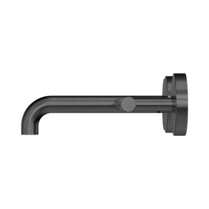 NERO MECCA LEVER WALL BASIN/BATH SET 160MM OFFSET SPOUT GUN METAL