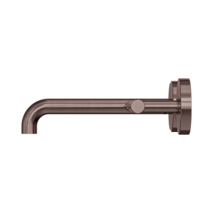 NERO MECCA LEVER WALL BASIN/BATH SET 185MM OFFSET SPOUT BRUSHED BRONZE