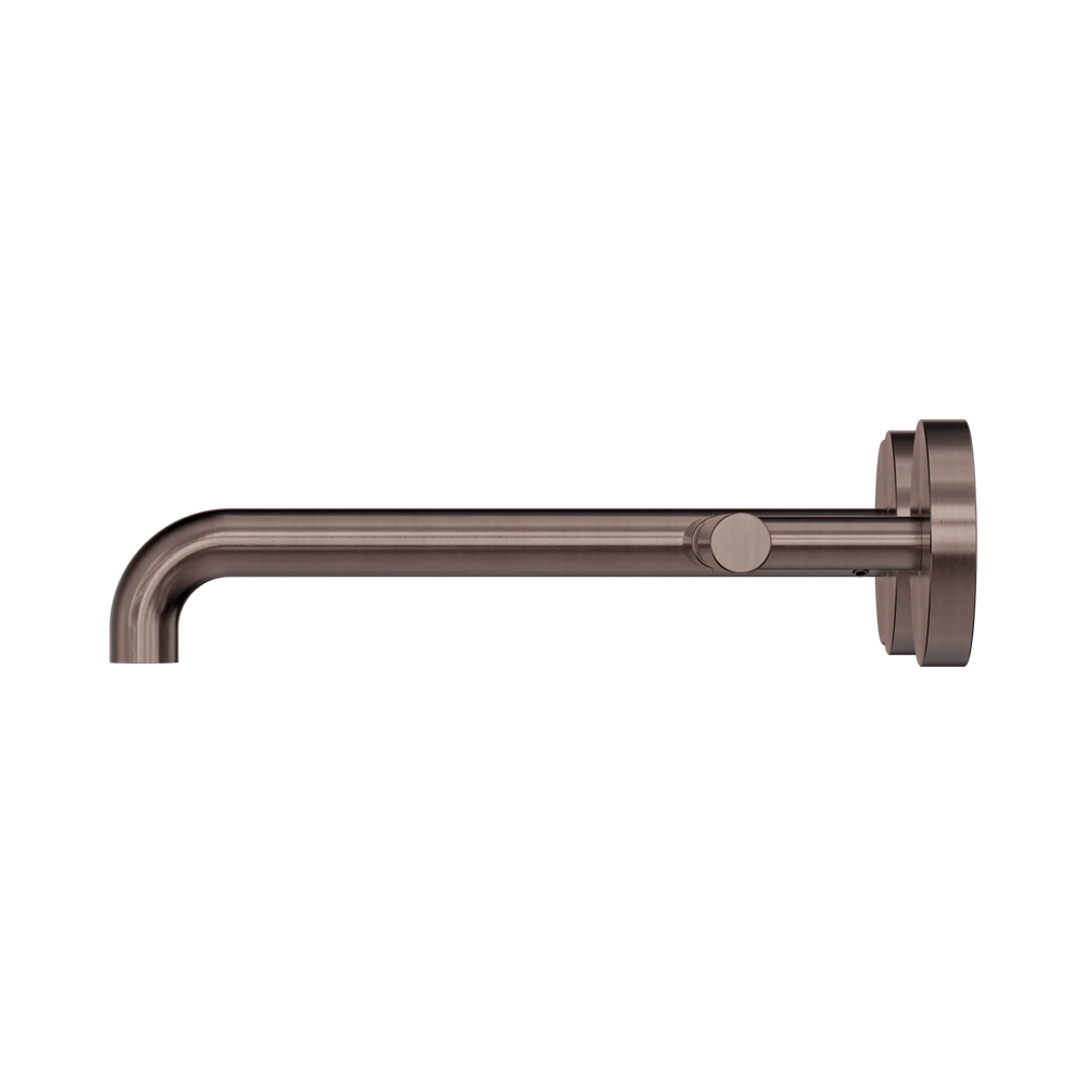 NERO MECCA LEVER WALL BASIN/BATH SET 220MM OFFSET SPOUT BRUSHED BRONZE