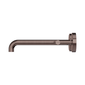 NERO MECCA LEVER WALL BASIN/BATH SET 220MM OFFSET SPOUT BRUSHED BRONZE