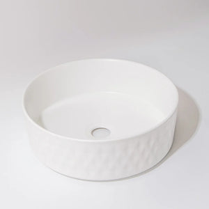CLAYA DIAMOND ROUND ABOVE COUNTER BASIN MATTE WHITE 360MM