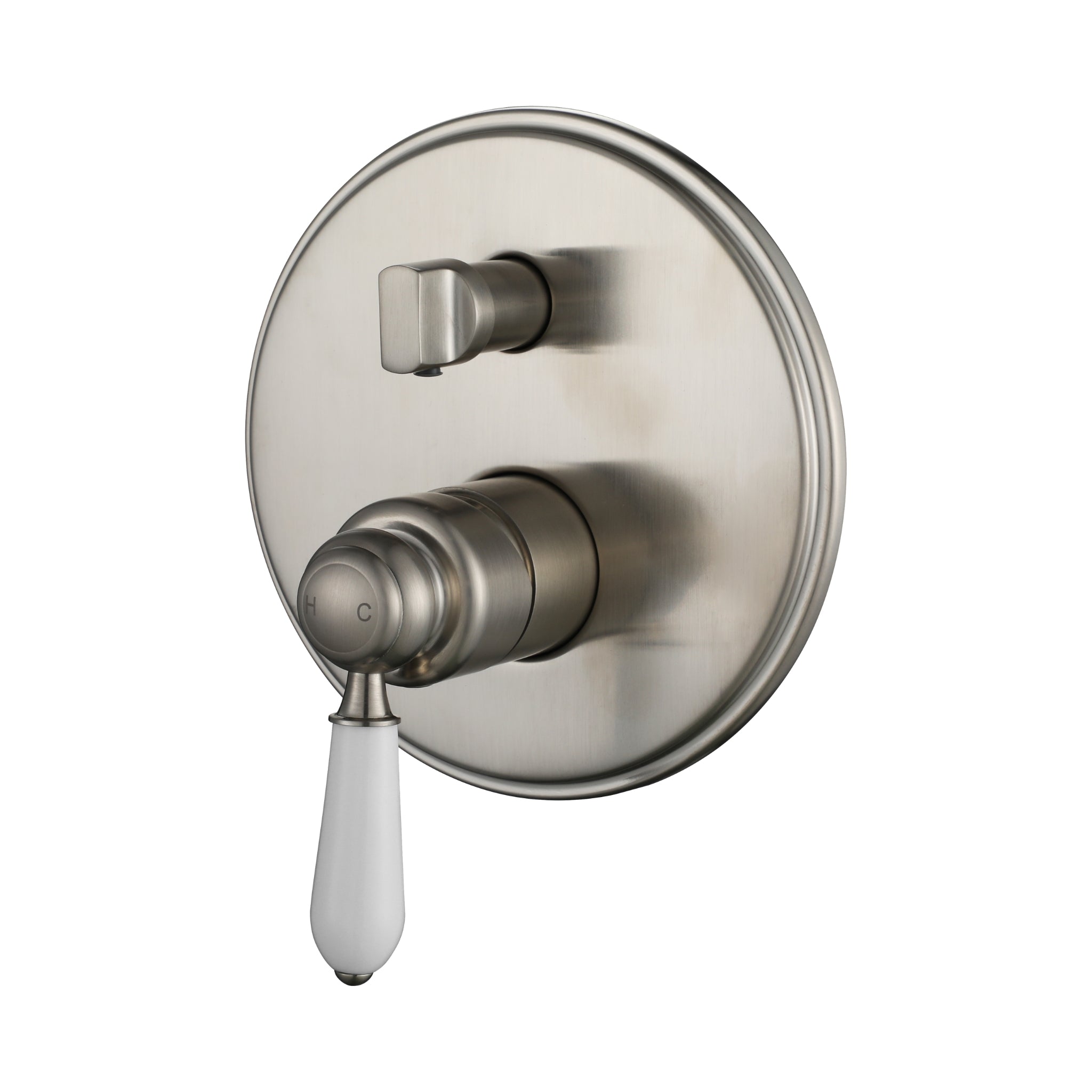 MODERN NATIONAL BORDEAUX SHOWER DIVERTER MIXER 160MM BRUSHED NICKEL