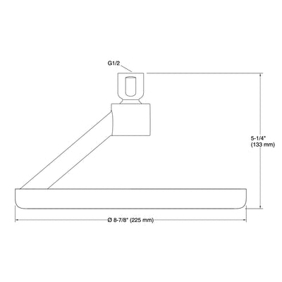 KOHLER STATEMENT RAINHEAD ROUND 225MM CHROME