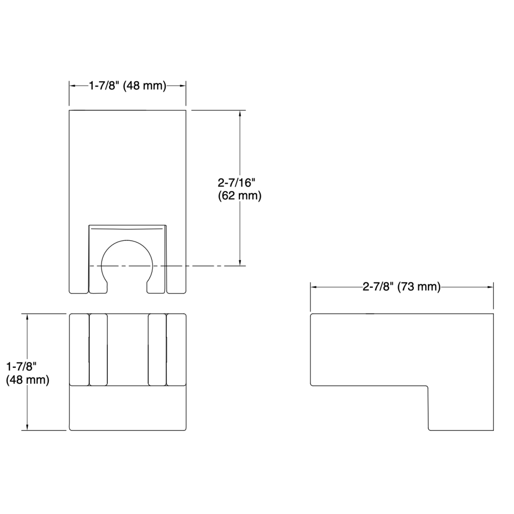 KOHLER STATEMENT WALL MOUNT HANDSHOWER HOLDER BRUSHED BRASS