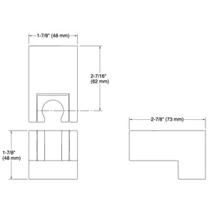 KOHLER STATEMENT WALL MOUNT HANDSHOWER HOLDER MATTE BLACK