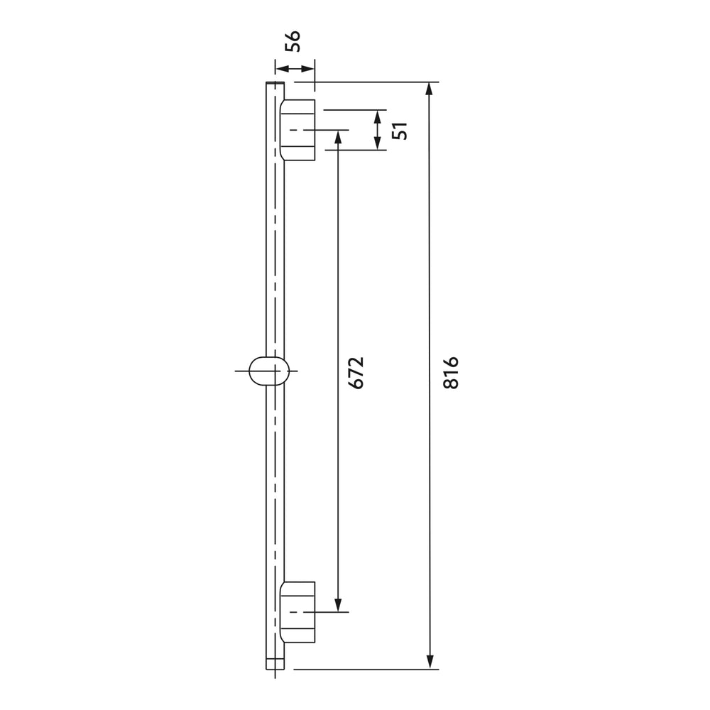 KOHLER STATEMENT SLIDEBAR BRUSHED NICKEL (AVAILABLE IN 800MM AND 1000MM)
