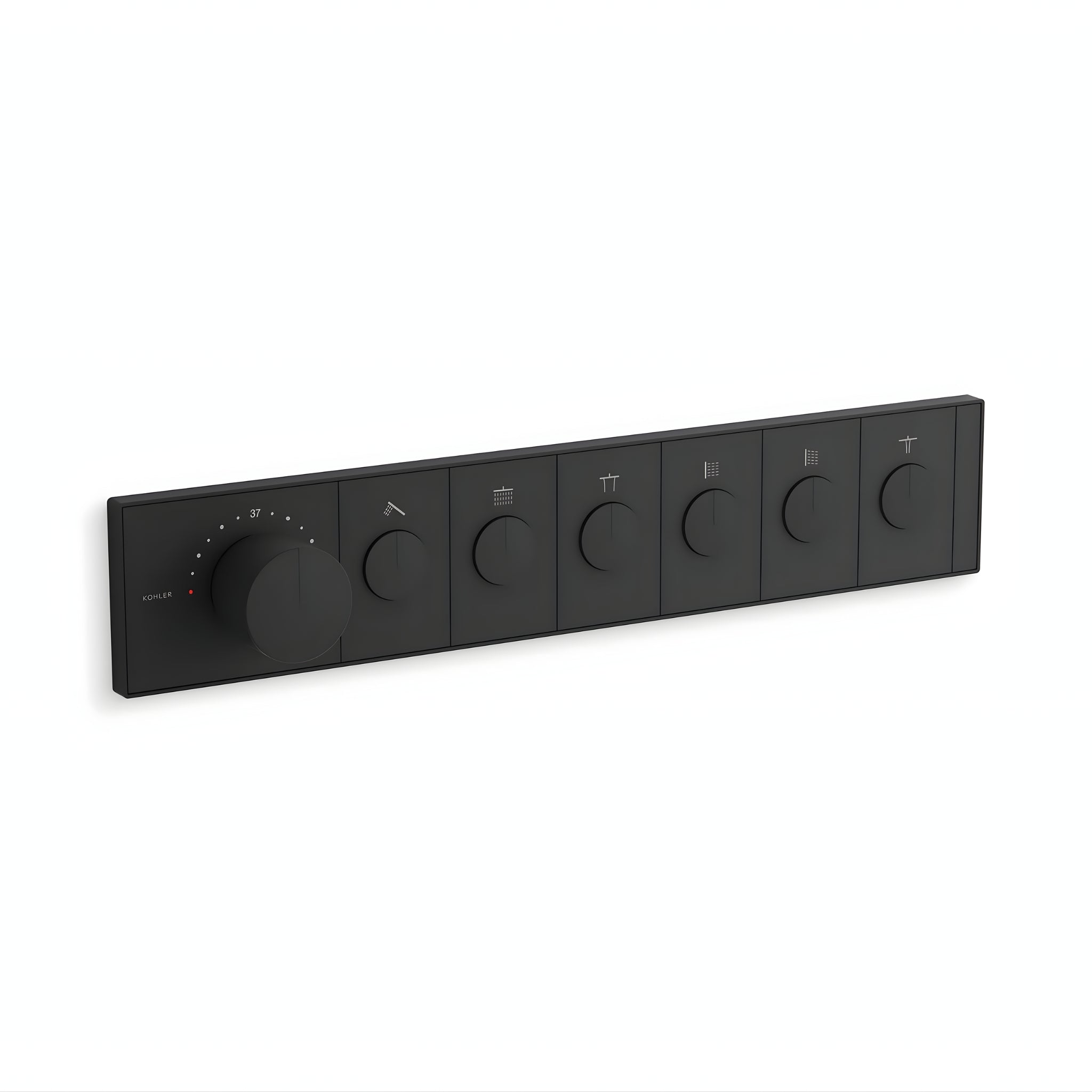 KOHLER ANTHEM SIX OUTLET RECESSED MECHANICAL THERMOSTATIC CONTROL PANEL AND VALVE COMPLETE KIT MATTE BLACK