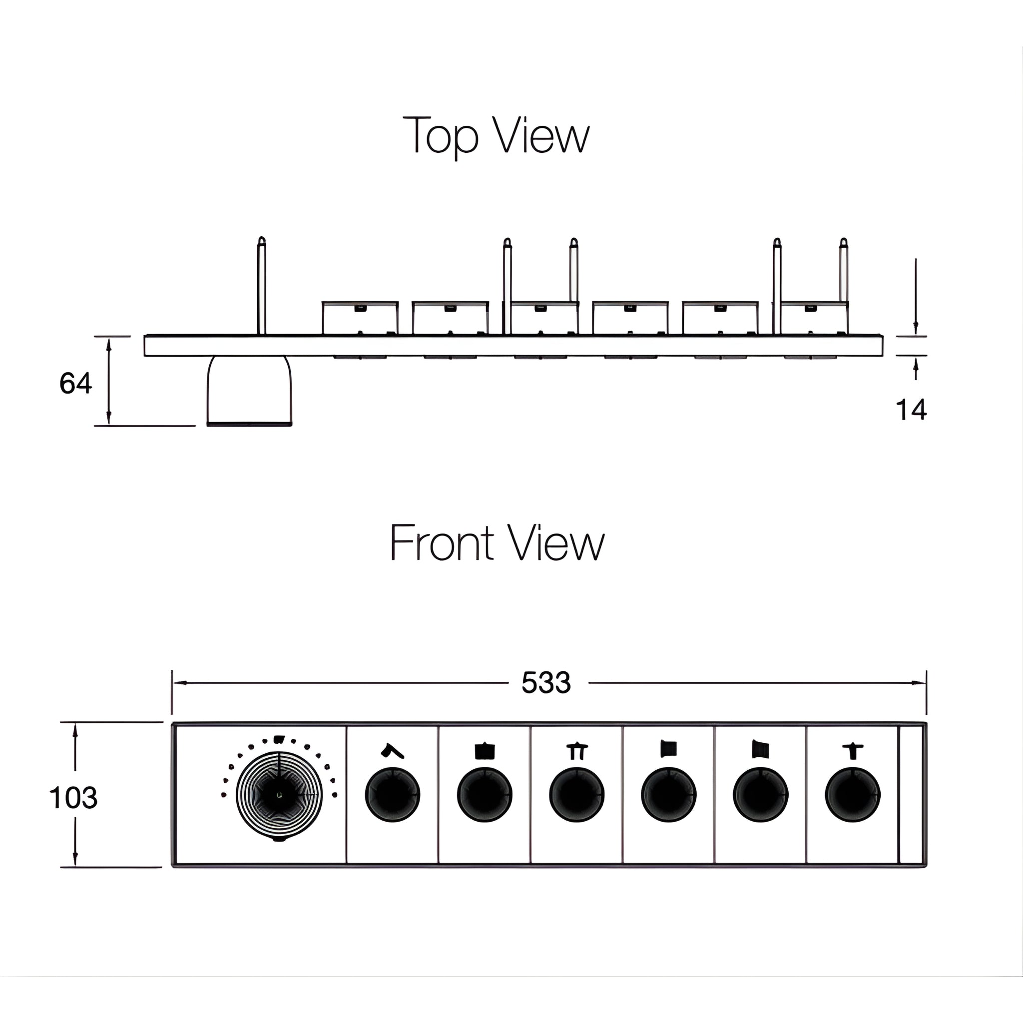 KOHLER ANTHEM SIX OUTLET RECESSED MECHANICAL THERMOSTATIC CONTROL PANEL AND VALVE COMPLETE KIT BRUSHED BRASS
