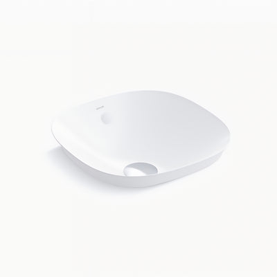 KOHLER VEIL SQUARE SEMI INSET BASIN WHITE 420MM
