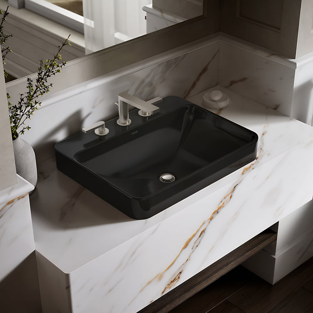 KOHLER VOX ABOVE COUNTER BASIN BLACK 584MM
