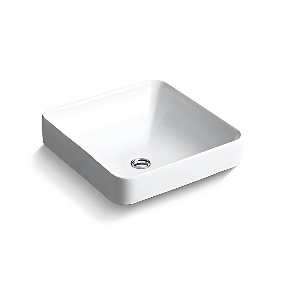 KOHLER FOREFRONT SQUARE ABOVE COUNTER BASIN WHITE 413MM