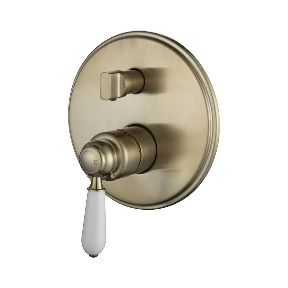 MODERN NATIONAL BORDEAUX SHOWER DIVERTER MIXER 160MM BRUSHED BRONZE