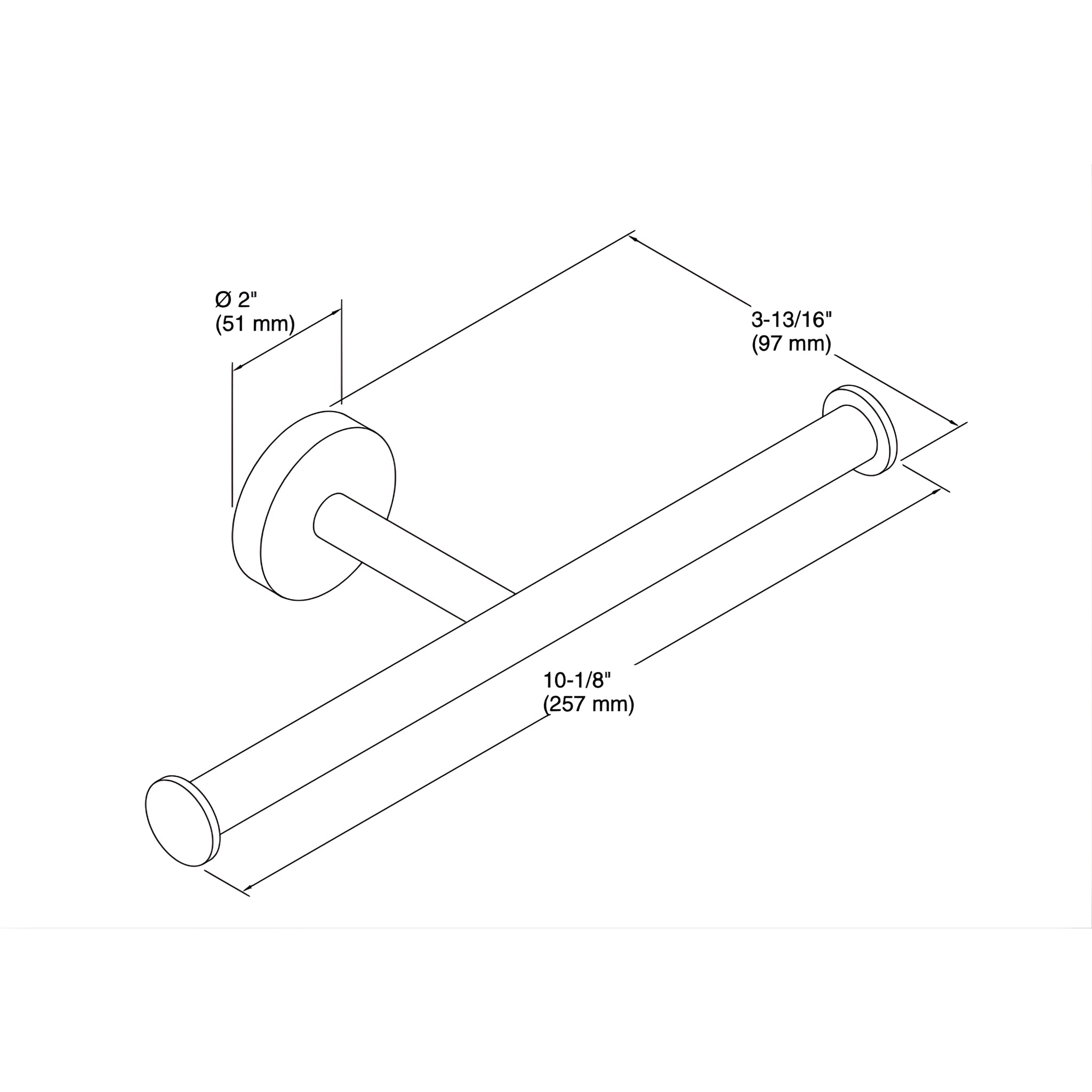 KOHLER ELATE DOUBLE TOILET TISSUE HOLDER 257MM CHROME