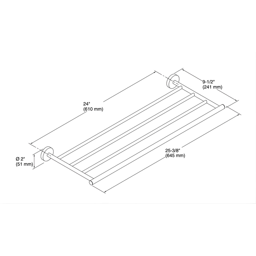 KOHLER ELATE TOWEL RACK BRUSHED BRASS