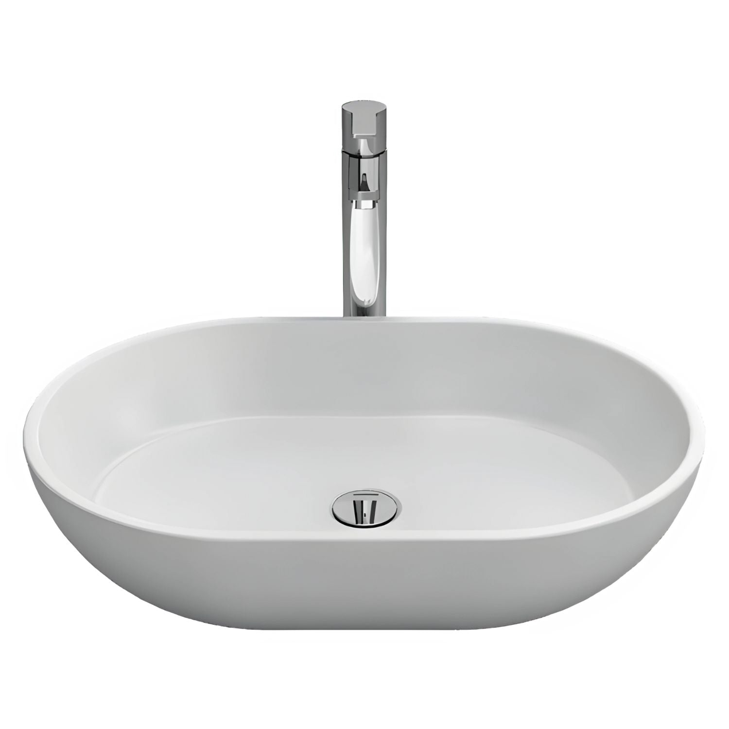 GARETH ASHTON FORMOSA NATURAL STONE BASIN MATTE WHITE 590MM
